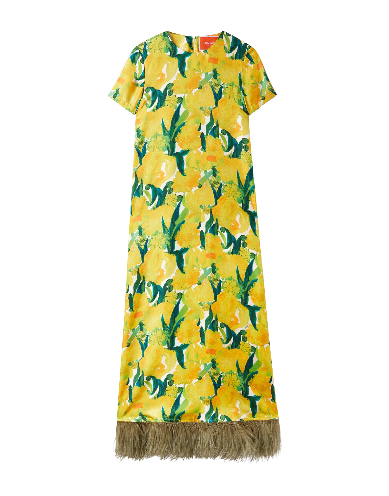 La-Double-J-Swing-Dress-Zesty-Yellow-in-Silk-Twill-With-Feathers94777_nobg La DoubleJ Swing Dress Zesty Yellow in Silk Twill With Feathers - Dresses - Milanese Maximalist Fashion at Coveti