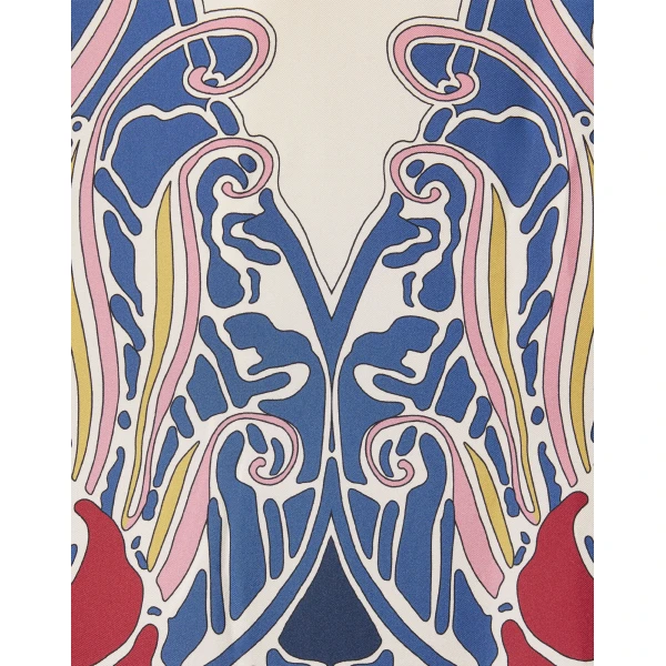 La DoubleJ The Kaftan Lemuria Placée Blue in Silk Twill -  - Milanese Maximalist Fashion at Coveti