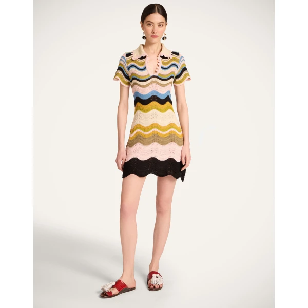 La DoubleJ Turn Around Dress Lemuria Placée Pink in Crepe De Chine - Dresses - Milanese Maximalist Fashion at Coveti