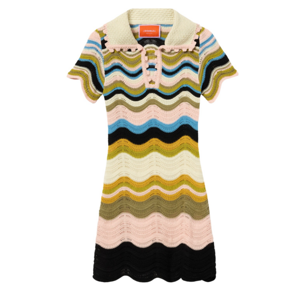 La DoubleJ Turn Around Dress Lemuria Placée Pink in Crepe De Chine - Dresses - Milanese Maximalist Fashion at Coveti