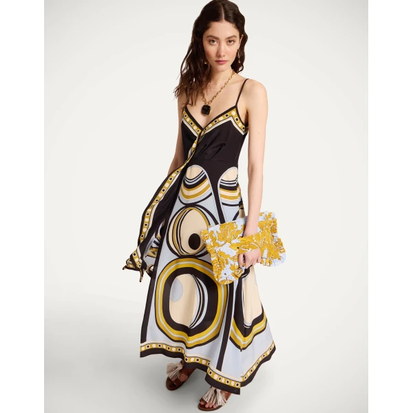La DoubleJ Turn Around Dress Sanctuary Placée Light Blue in Crepe De Chine - Dresses - Milanese Maximalist Fashion at Coveti