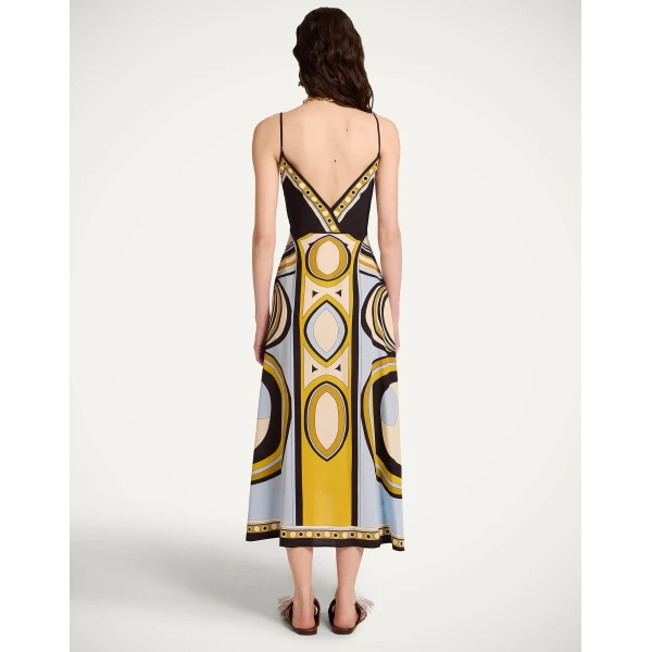 La DoubleJ Turn Around Dress Sanctuary Placée Light Blue in Crepe De Chine - Dresses - Milanese Maximalist Fashion at Coveti