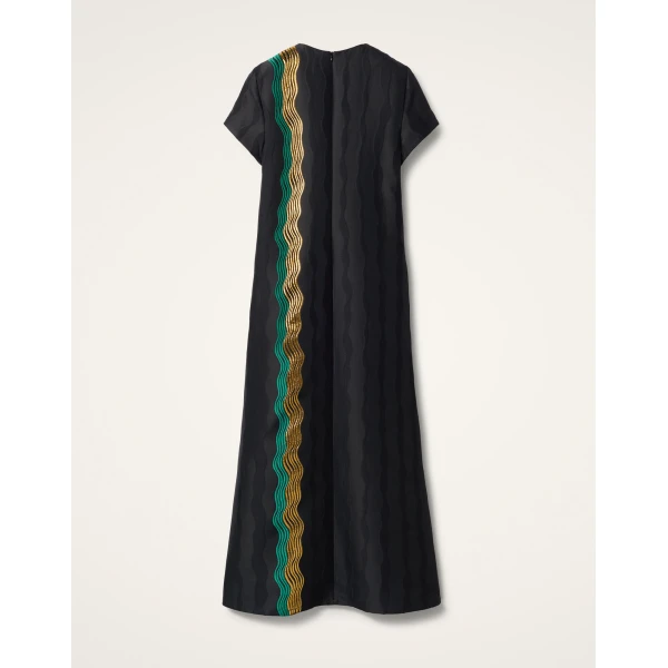 La DoubleJ Twin Flame Dress Florette Placée Pale Pink in Silk Twill - Dresses - Milanese Maximalist Fashion at Coveti