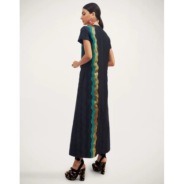 La DoubleJ Twin Flame Dress Florette Placée Pale Pink in Silk Twill - Dresses - Milanese Maximalist Fashion at Coveti