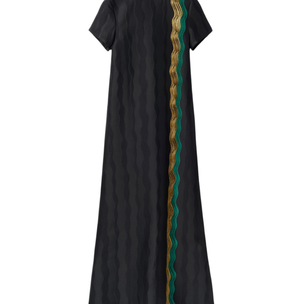 La DoubleJ Twin Flame Dress Florette Placée Pale Pink in Silk Twill - Dresses - Milanese Maximalist Fashion at Coveti