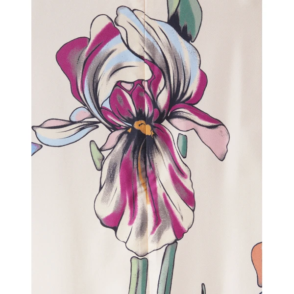 La DoubleJ Waldorf Dress Oasis Ombré Placée Geen & Red in Crepe De Chine - Dresses - Milanese Maximalist Fashion at Coveti