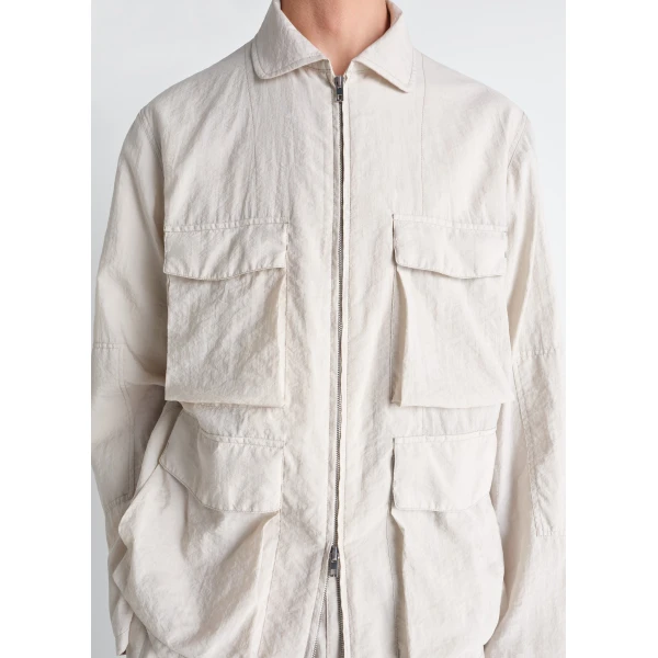 Lemaire 3d Pocket Jacket in Washed Technical Cotton, view 2