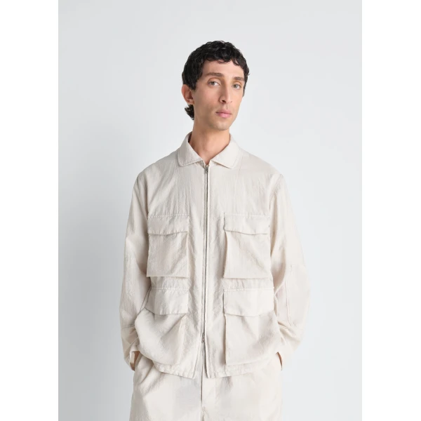 Lemaire 3d Pocket Jacket in Washed Technical Cotton, view 3