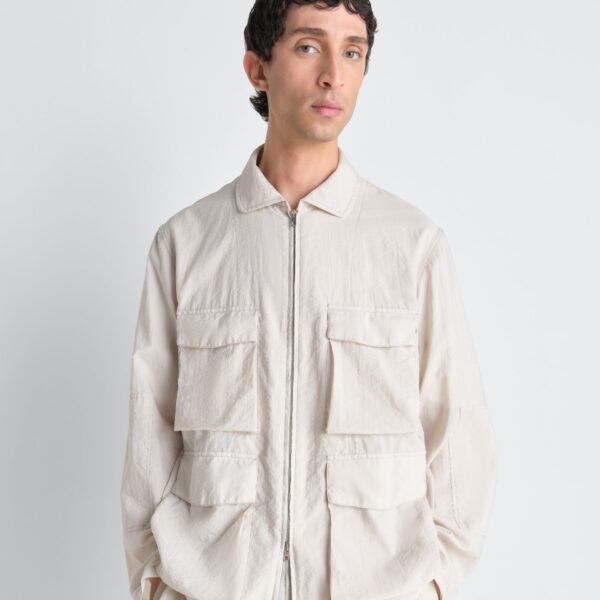 Lemaire 3d Pocket Jacket in Washed Technical Cotton - Jackets - Parisian Minimalist Luxury at Coveti
