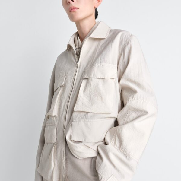 Lemaire 3d Pocket Jacket in Washed Technical Cotton - Jackets - Parisian Minimalist Luxury at Coveti