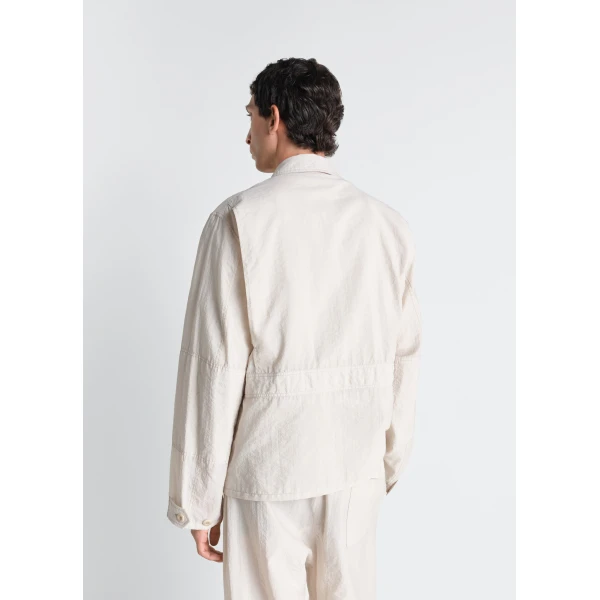 Lemaire 3d Pocket Jacket in Washed Technical Cotton, view 7