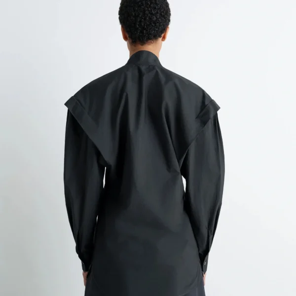 Lemaire Ascot Blouse Washed Cotton Silk - Tops - Parisian Minimalist Luxury at Coveti