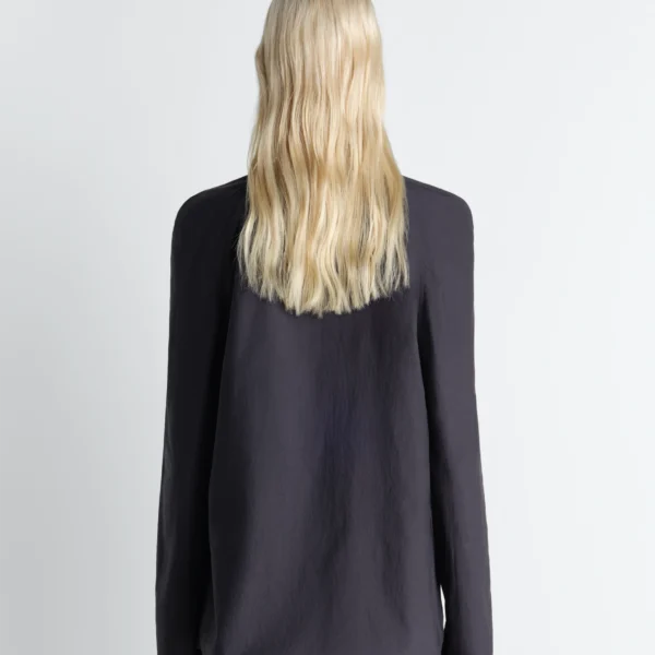 Lemaire Ascot Blouse in Washed Cotton Silk - Tops - Parisian Minimalist Luxury at Coveti