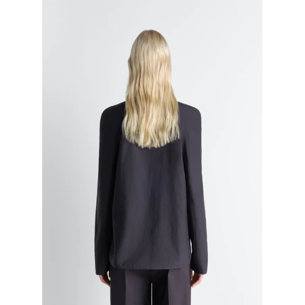 Lemaire Ascot Blouse in Washed Cotton Silk, view 2