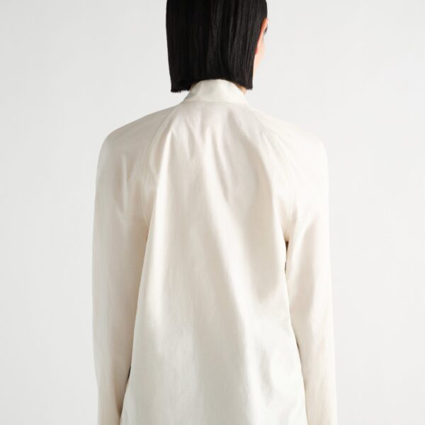Lemaire Ascot Blouse in Washed Cotton Silk - Tops - Parisian Minimalist Luxury at Coveti
