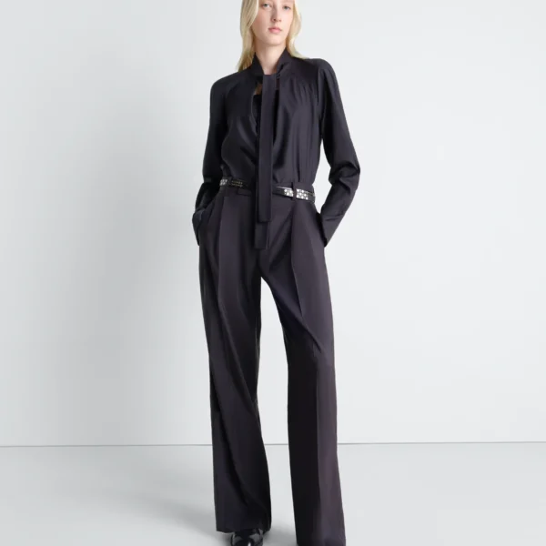 Lemaire Ascot Blouse in Washed Cotton Silk - Tops - Parisian Minimalist Luxury at Coveti