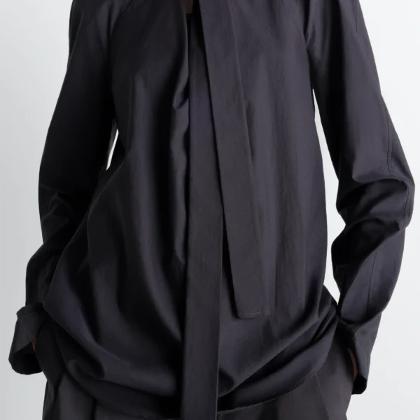 Lemaire Ascot Blouse in Washed Cotton Silk - Tops - Parisian Minimalist Luxury at Coveti