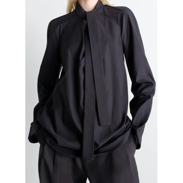 Lemaire Ascot Blouse in Washed Cotton Silk, view 5