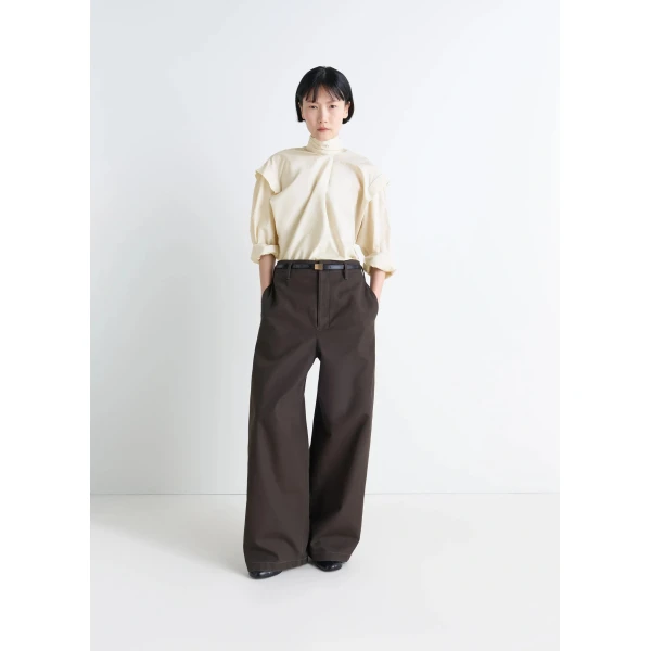 Lemaire Ascot Blouse in Washed Cotton Silk, view 5