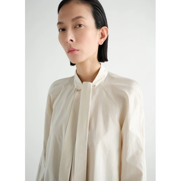 Lemaire Ascot Blouse in Washed Cotton Silk, view 5