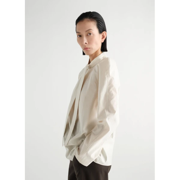 Lemaire Ascot Blouse in Washed Cotton Silk, view 6