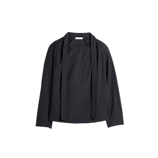 Lemaire Ascot Blouse in Washed Cotton Silk - Tops - Parisian Minimalist Luxury at Coveti