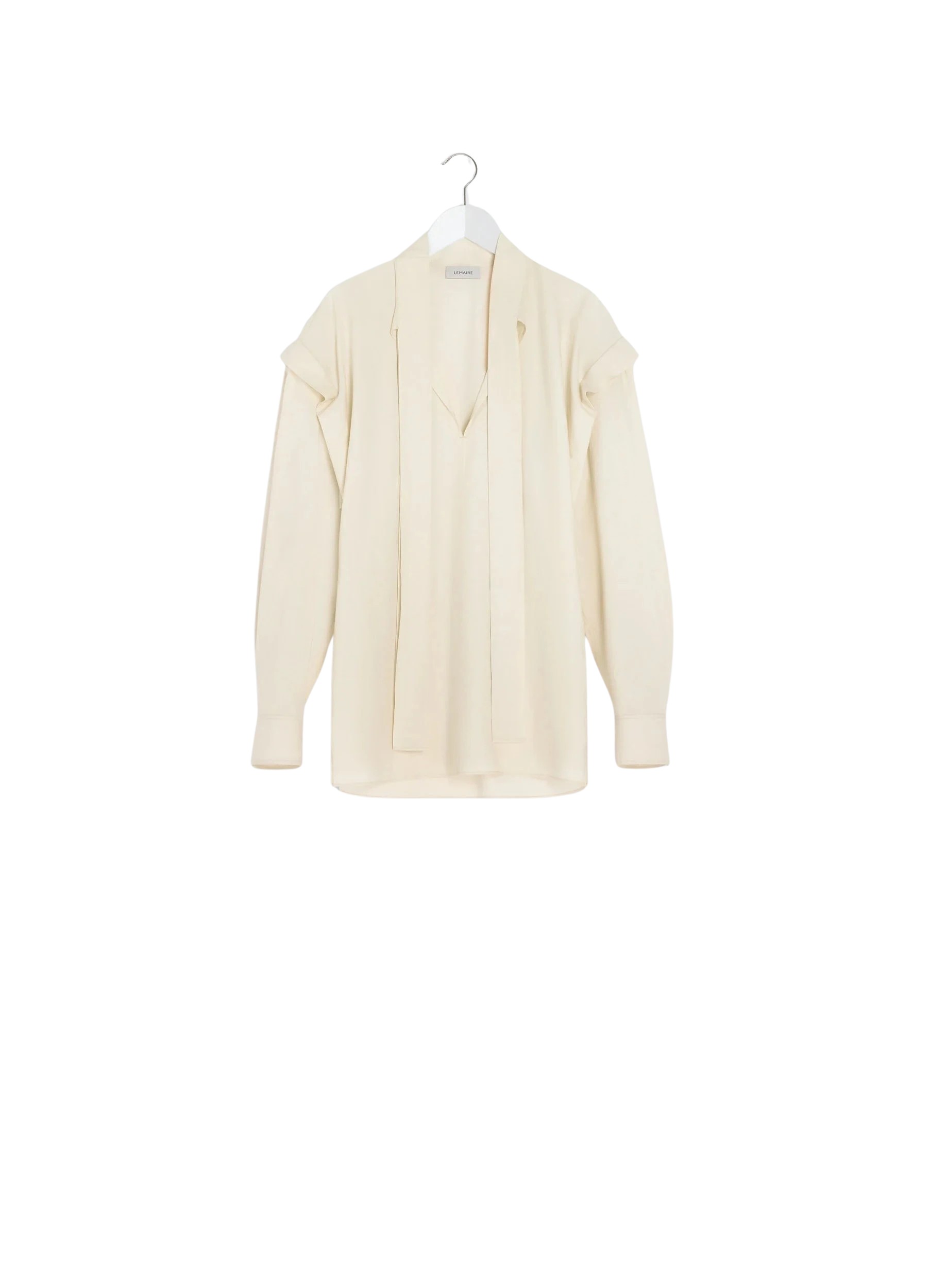 Lemaire Ascot Blouse in Washed Cotton Silk
