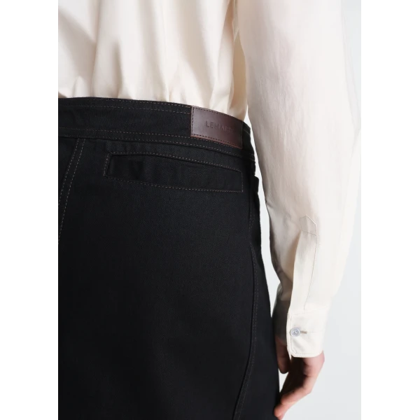 Lemaire Asymmetric Skirt in Denim, view 2