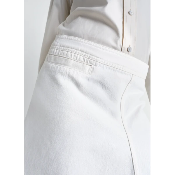 Lemaire Asymmetric Skirt in Denim, view 2