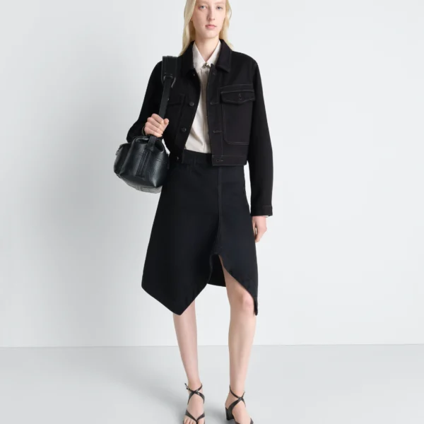 Lemaire Asymmetric Skirt in Denim - Skirts - Parisian Minimalist Luxury at Coveti
