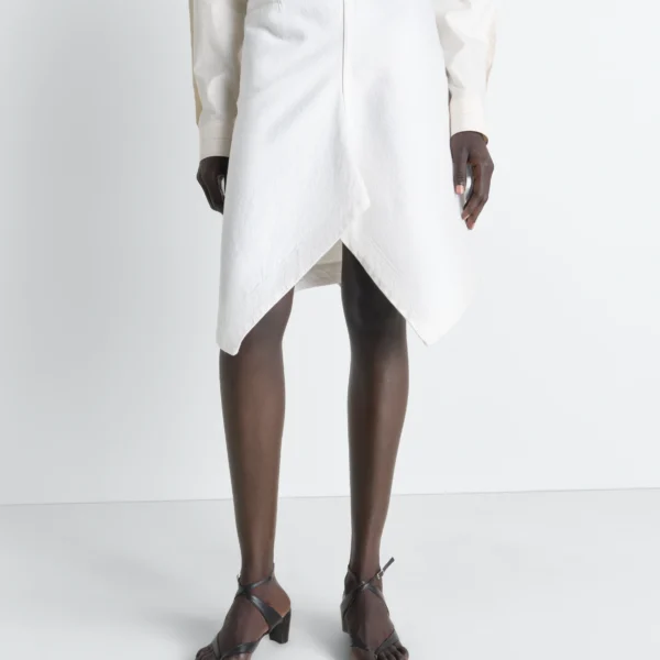 Lemaire Asymmetric Skirt in Denim - Skirts - Parisian Minimalist Luxury at Coveti