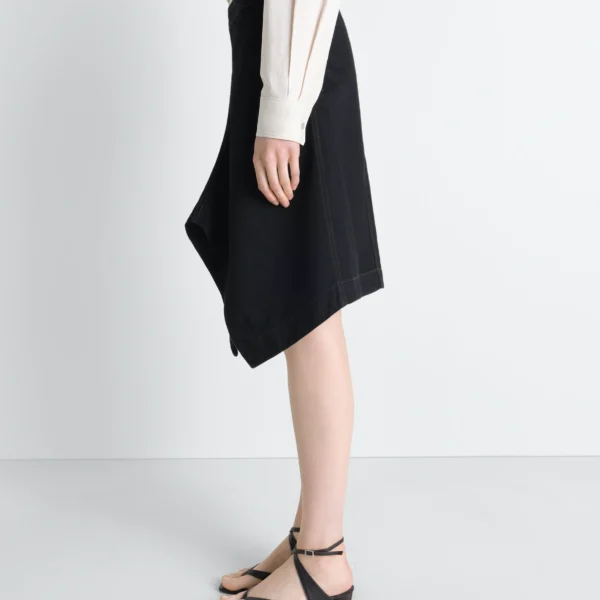Lemaire Asymmetric Skirt in Denim - Skirts - Parisian Minimalist Luxury at Coveti