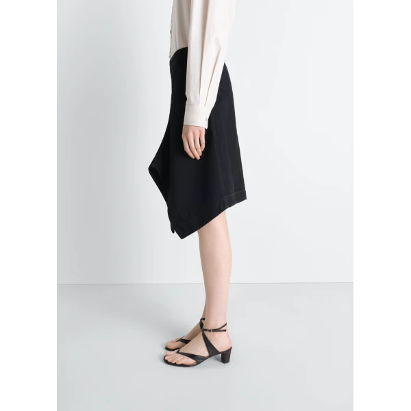 Lemaire Asymmetric Skirt in Denim, view 5