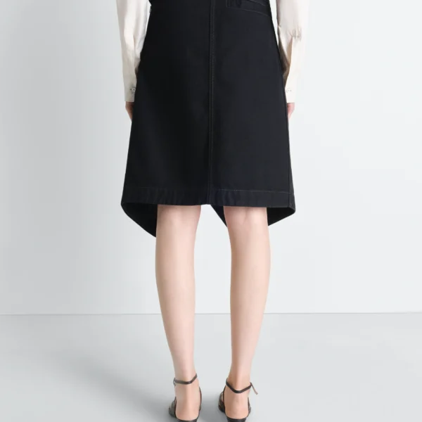 Lemaire Asymmetric Skirt in Denim - Skirts - Parisian Minimalist Luxury at Coveti
