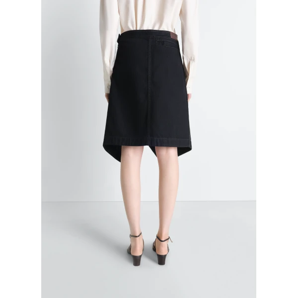 Lemaire Asymmetric Skirt in Denim, view 6