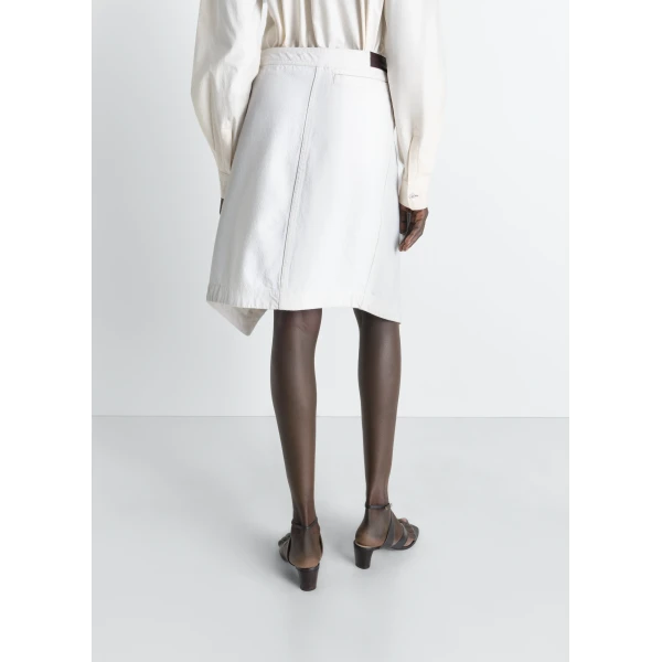 Lemaire Asymmetric Skirt in Denim, view 6