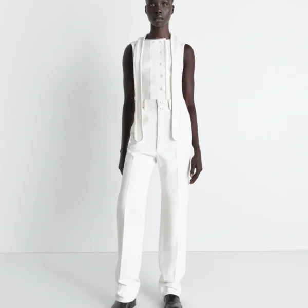 Lemaire Asymmetrical Fitted Top in Jersey - Tops - Parisian Minimalist Luxury at Coveti