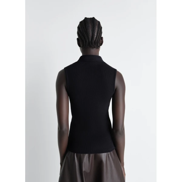 Lemaire Asymmetrical Fitted Top in Jersey, view 5