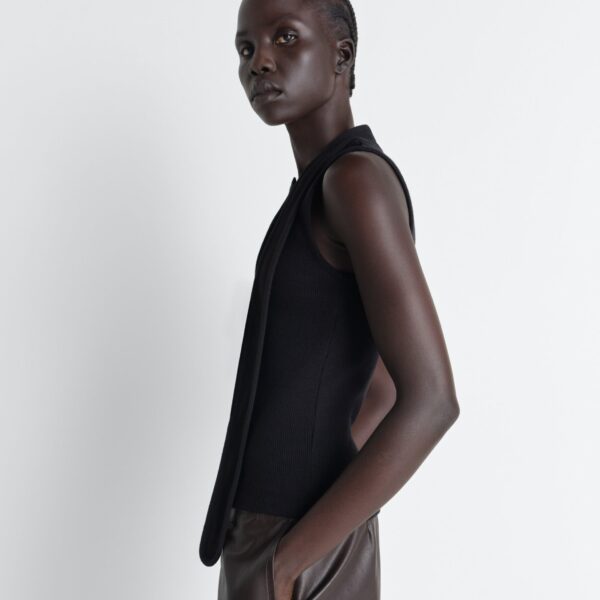 Lemaire Asymmetrical Fitted Top in Jersey - Tops - Parisian Minimalist Luxury at Coveti