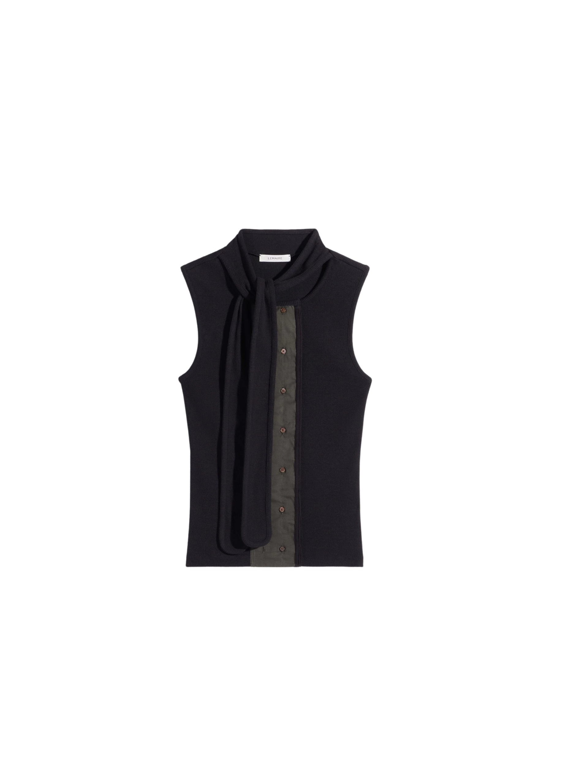 Lemaire Asymmetrical Fitted Top in Jersey - Tops - Parisian Minimalist Luxury at Coveti