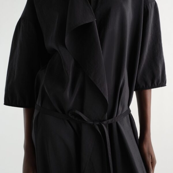 Lemaire Asymmetrical Shirt Dress in Dry Silk - Dresses - Parisian Minimalist Luxury at Coveti