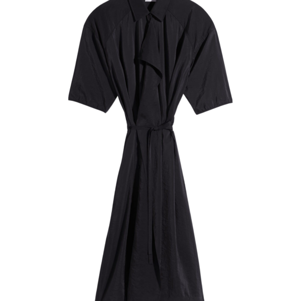 Lemaire Asymmetrical Shirt Dress in Dry Silk - Dresses - Parisian Minimalist Luxury at Coveti