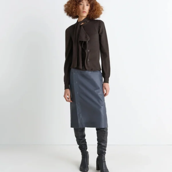 Lemaire Asymmetrical Sleeveless Cardigan in Merino Blend - Knitwear - Parisian Minimalist Luxury at Coveti