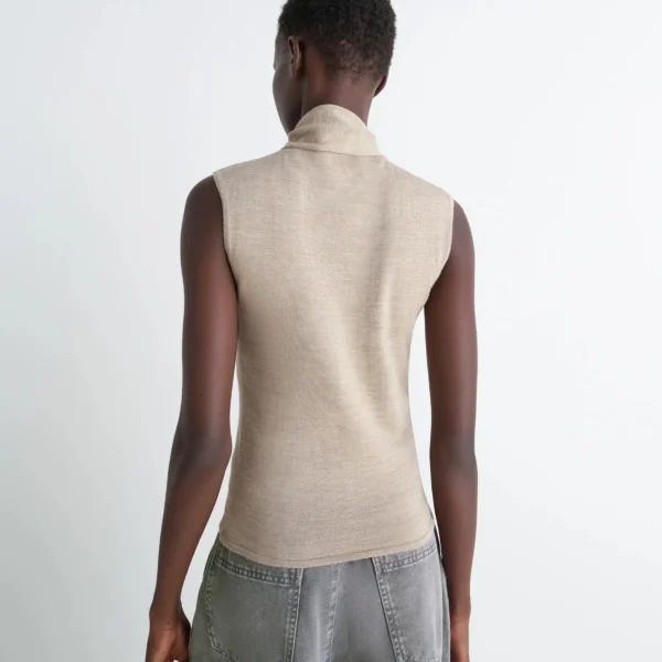 Lemaire Asymmetrical Sleeveless Cardigan in Merino Blend - Knitwear - Parisian Minimalist Luxury at Coveti