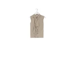 Lemaire Asymmetrical Sleeveless Cardigan in Merino Blend - Knitwear - Parisian Minimalist Luxury at Coveti