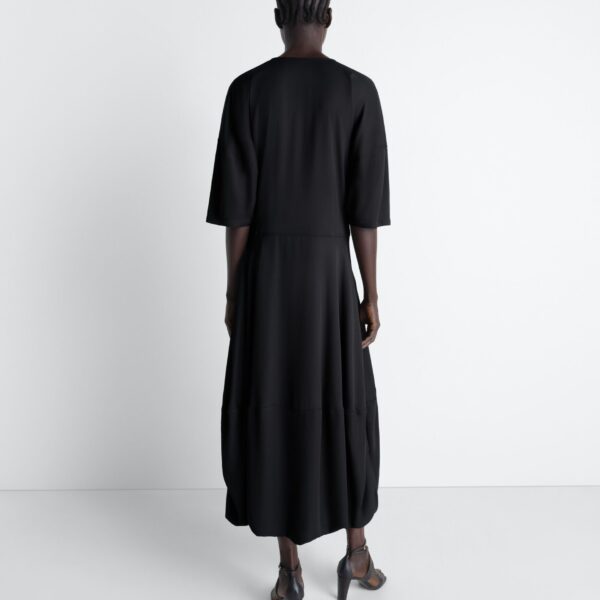 Lemaire Balloon Dress in Crepe De Chine Viscose - Dresses - Parisian Minimalist Luxury at Coveti