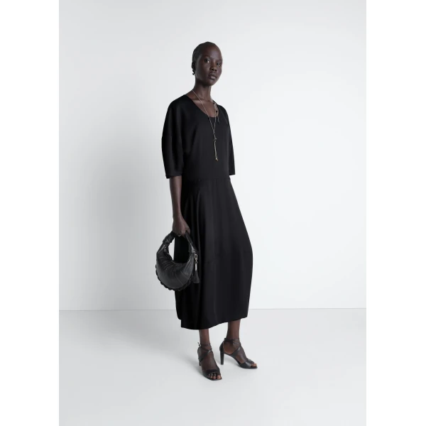Lemaire Balloon Dress in Crepe De Chine Viscose, view 3