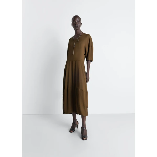 Lemaire Balloon Dress in Crepe De Chine Viscose, view 3