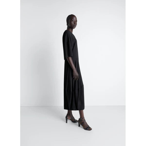 Lemaire Balloon Dress in Crepe De Chine Viscose, view 5