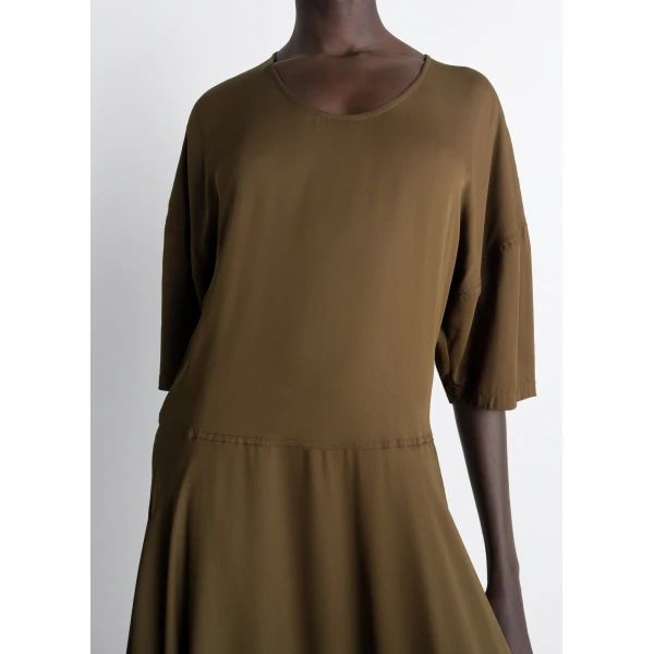 Lemaire Balloon Dress in Crepe De Chine Viscose, view 6